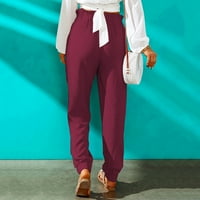 Giligiliso Žene Ljeto Ležerne prilike sa labavim pamučnim i posteljinskim džepom Hlače hlače