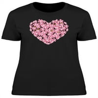 Cvjetovi trešnje u majici u obliku srca Žene -Image by shutterstock, ženska