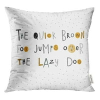 Brzi smeđi fokomi preko lijenog psa Doodle ABC bacaju jastučnicu za jastuk za jastuk