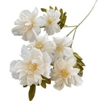 Flowers za jednu granu Flowers, umjetni cvijet Realni ukrasni lažni sretni cvjetni aranžman cvijeća