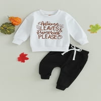 Dječak Halloween Outfits Pismo Ispuštajte hlače dugih rukava za pantalone za mališana za toddlera