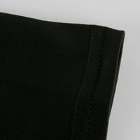 Zkozptok Žene vrhovi o vratu dugih rukava Košulje Cvjetni print Ležerne duksere, Crna, m