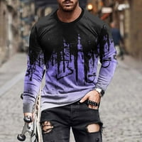 Muški pulover s dugim rukavima na dugim rukavima 3D 3D Ispisano Ležerna Dukserica za muške majice za