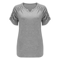 Majice za žene Ljetne vrhove Casual V izrez T majice Majice kratkih rukava Loše fit flowy