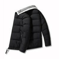 Zimski kaput dolje pamučna jakna Muška čvrstoća boja kratki kaput od pamučne jakne crna xl