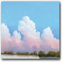 Rijeka i nebo susreću u galeriji oblaka zamotane rastegnute platno