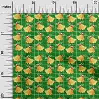 Onuone svilena tabby zelena tkanina sretan božićni šivati ​​materijal za ispis tkanina od dvorišta širokog-854