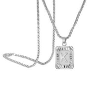 Početno slovo Privjesak ogrlica srebrna ogrlica od lanaca u bolesnim ogrlicama za žene i muškarce Ogrlice
