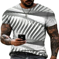 Cindysus Graphic Tee majica za muškarce Osnovna majica u boji Boja za šivanje u boji Geometrijski print