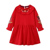 Haljine za djevojke za djevojke Dječje cvjetne otiske haljine plesne zabavne haljine odjeća