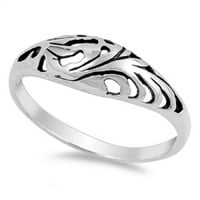 Sterling srebrni prsten za vrtložnu prsten ~ 5
