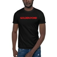 3xl crvena zlatna ribnjaka kratka majica s kratkim rukavima u nedefiniranim poklonima
