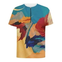 Muške majice kratkih rukava s višebojne gradijentne košulje sa majicom O-izrez majica za majicu za muški