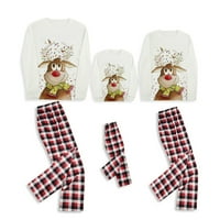Porodica Inevenn Usklađivanje božićne pidžame set Reindeer PJS Xmas Noćna odjeća za spavanje za muške
