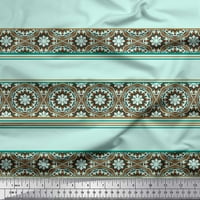 Soimoi baršun tkanina Stripe & Mandala kaleidoskop dekor tkanina od tiskanog dvorišta široko
