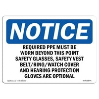Znak za otkaz - potreban PPE mora se nositi izvan ove točke
