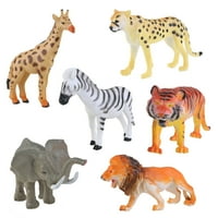 Plastični model Tiger Leopard Lion Giraffe Zebra Elephant Divlje životinje igračka
