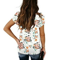 Ženske košulje s kratkim rukavima Žene Ljeto Slatka moda Ispisana Regularna V izrez Ženska kratkih rukava Top bluza