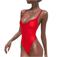 Snoarin Womens kupaći kostimi plus veličina ljetni modni stil s komodama za kontrolu trbuha, bez čelika, brzog suha vanjskog, jednoga nošenja kupaćim kostima, čvrsta boja, jedan kupaći kostim na klipnju