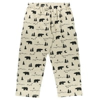 Lazyone pidžama hlače za muškarce, muške pidžame, motain medvjed, x-mali