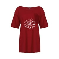 Polo majice za žene, ljetni kratki rukav Tunika ženske vrhove nabora natkrivene majice labavi fit tee