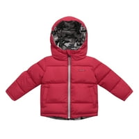 Konbeca Kids Outfits, dječaci zimski kaput, topla gorja odjeća, topla jakna za dječake, dvostrani kaput za dječje dječake, božićne poklone za bebe crvene boje 4 godine
