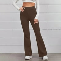 Pantalone za žene za žene visoki struk sitni vježba visoki struk visokog plašt elastičnog struka casual