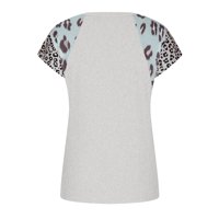 Thirts majice za žene kratki rukav vrhovi bluze Regularne fit t majice pulover tees vrhovi Leopard tisak