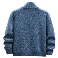 Muška ležerna vedmica Vintage zip up džepni džemper twist pletena jakna toplotna pletena odjeća