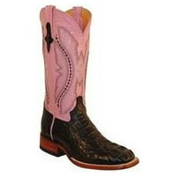 Ferrini Western Boots Ženski Hornback Caiman Crna Pink 80493-04