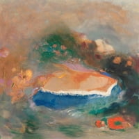 Ophelia sa plavim wimple u vodenom posteru Print Odilon Redon 54018
