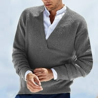 SHPWFBE MENS jakna Jesen Dukseri MUŠKARSKI V-izrez Muška pulover Boja Cardigan Zimski džemper Jesenski