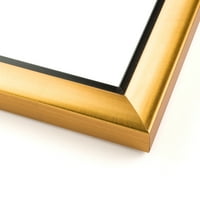 - Zlato sa crnim usnama Čvrsto drveni okvir sa podlogom od strane UV Framerova akril i pjena