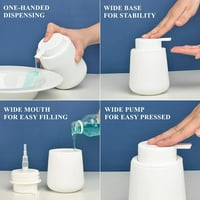 Bijeli raspršivač sapuna - keramički raspored ručnog suđe za kupaonicu za punjenje tekućih sapuna za