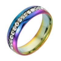 Ušteda za jesen do 50% popusta na prsten Unise od nehrđajućeg čelika kristalni prsten za muškarce i žene modni par prsten za porodicu na klirensu