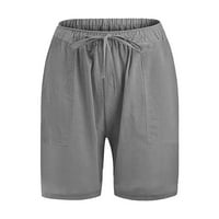 Taqqpue muške kratke hlače Ležerne prilike elastične struke Kašike labave kratke hlače SOLD COLOR Summer