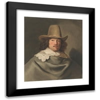 Christiaan KRAMM crni moderni uokvireni muzej umjetnički print pod nazivom - portrezan van Abraham Velters,