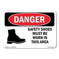 Na ovom području moraju se nositi opasnost - sigurnosne cipele moraju se nositi