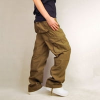 Xysaqa teretni pantalone za muškarce, muški povremeni pamuk opuštene opremljene vanjske hlače maskirne