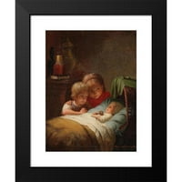 Johann Georg Meyer von Bremen Crni moderni uokvireni muzej umjetnički print pod nazivom - dobro zaštićen