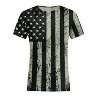 Muško ljetni dan nezavisnosti 3D digitalni ispis okrugli vrat kratki rukav labav ležerne majice bluza