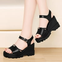 FSqjgq Boho sandale Žene Ljetne sandale za žene niske platforme pete Sandal Squal Posredne potpetice