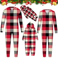 Dadaria Božićne pidžame za porodični roditelj-dječji božićni set tiskani kućni habanje kapuljača pidžamas
