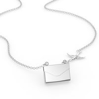 Ogrlica s bloketom svjetove najtopliji glavni u srebrnom kovertu Neonblond