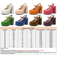 WAZSHOP Womens Sandale Ploče pumpe za gležnjače Mary Jane Heels Fashion Chunky haljina cipele dame petele