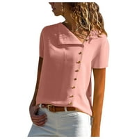 Majice za žene Ležerne prilike kratkih rukava s majicom V-izrez bluza Majica Dame Tops Tee Majica Top