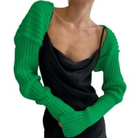 Miayilima ženski kardigan džemperi casual vrhovi kardigan džemperi za žene zimski pad dugih rukava izrez