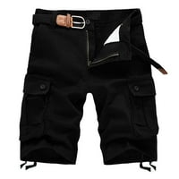 Hinvhai Summer Plus Shorts za muškarce Čišćenje Muških kratkih hlača Multi-džepovi opuštene plažne hlače