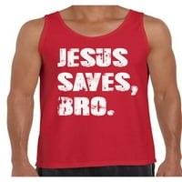 Newkward Styles Isus Saves Broip Torp Majica za muškarce Christian Muške tenkove za muškarce Isus Hrist
