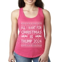 Divlji Bobby, sve što želim za Božić su Trumpovi izbori ružni božićni džemper ženski trkački trkački